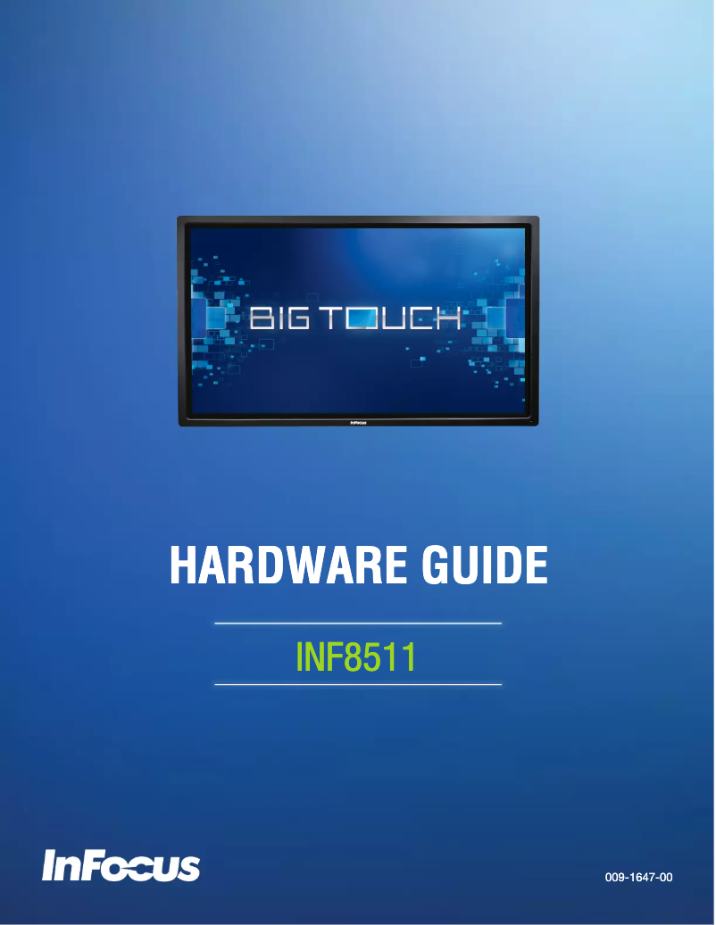 Page 1 de la notice Manuel utilisateur InFocus BigTouch 85"