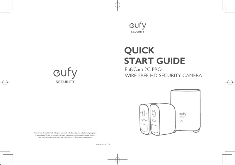 Image de la première page du manuel de l'appareil eufyCam S220