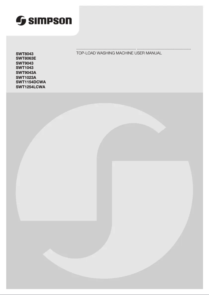 Page n°1 - Manuel utilisateur Simpson SWT8043