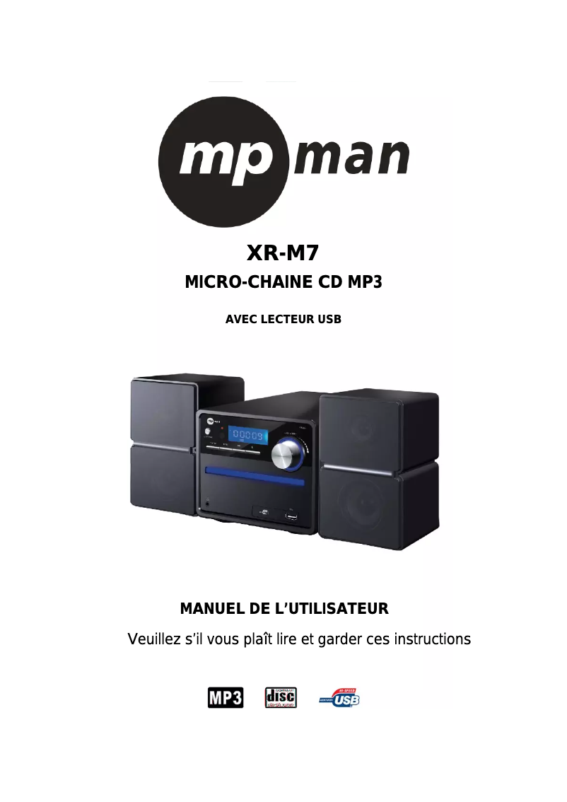 Page n°1 - Manuel utilisateur Mpman XRM7