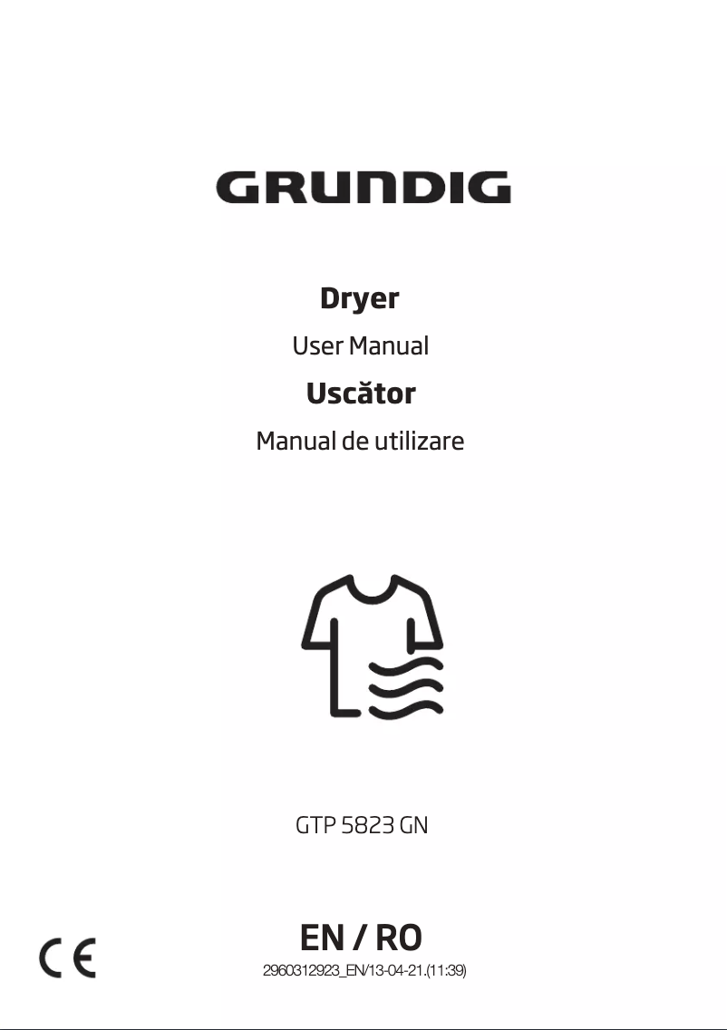 Page n°1 - Manuel utilisateur Grundig GTP5824BN
