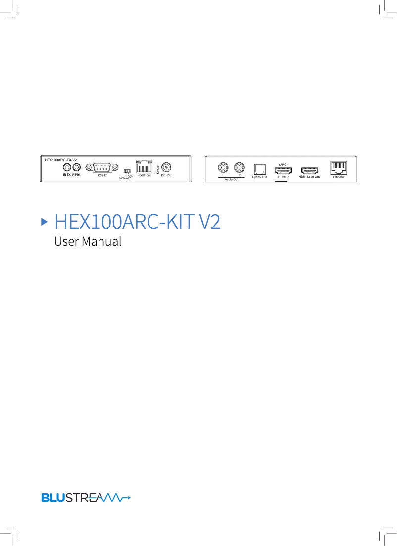 Imagen de la primera página del manual del dispositivo HEX100ARC-KIT V2