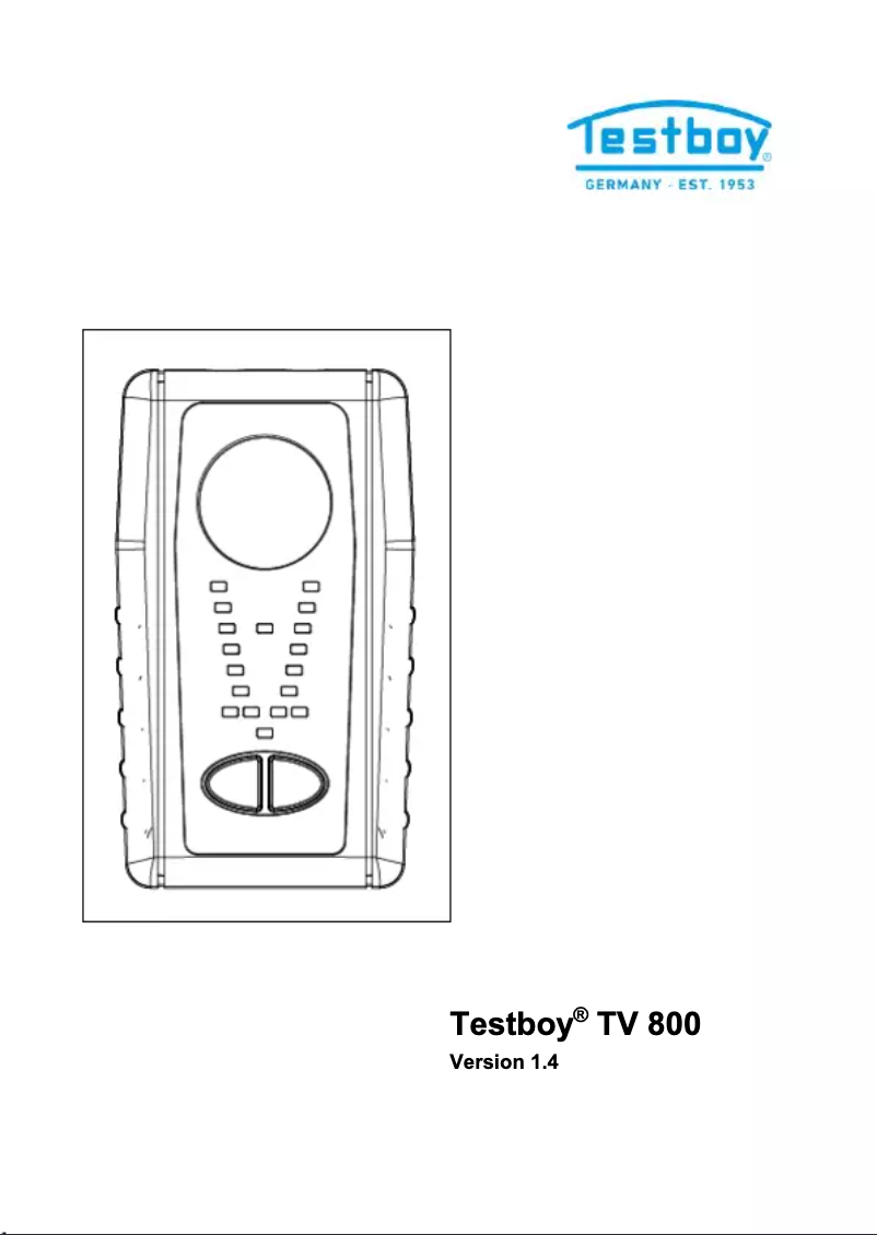 Imagen de la primera página del manual del dispositivo Testavit TV 800
