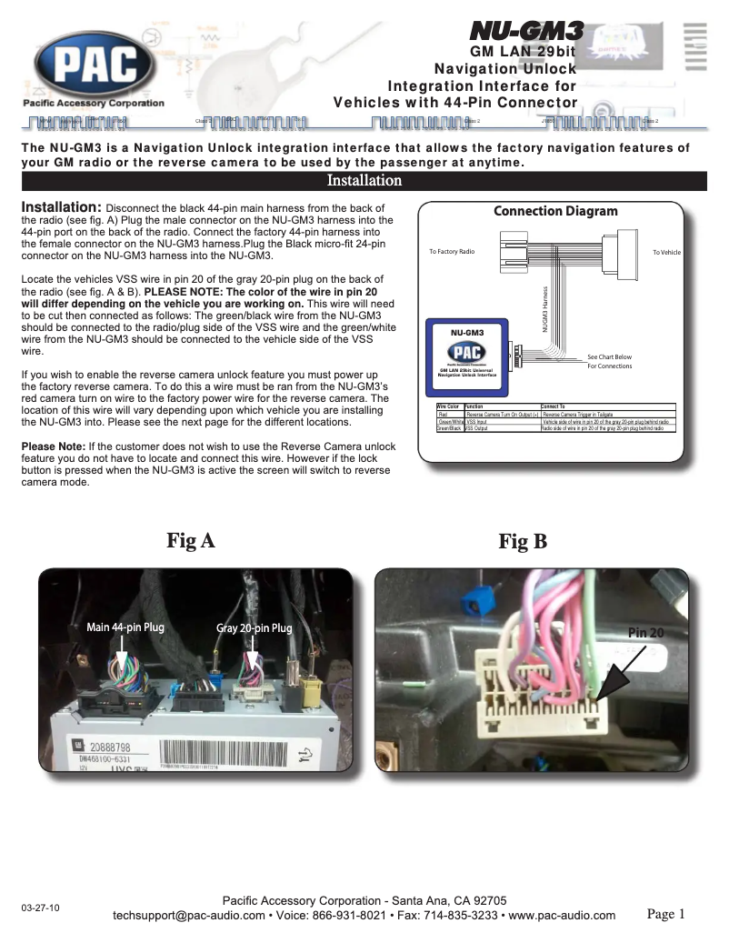 Página 1 del manual Manual de usuario PAC NU-GM3