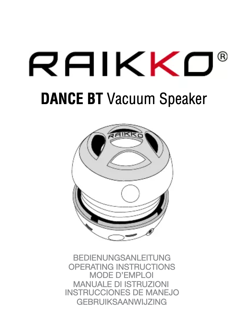 Página 1 del manual Manual de usuario Raikko Dance BT