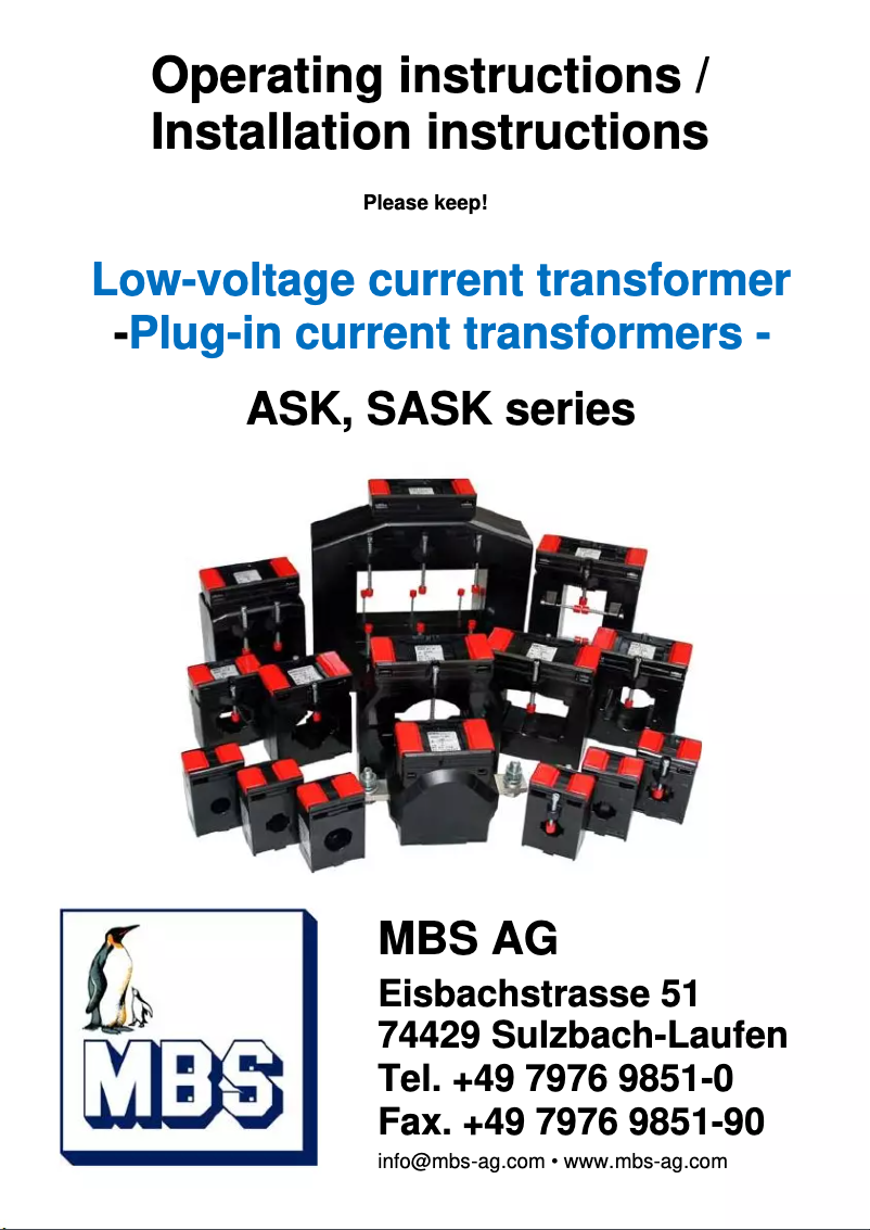 Page n°1 - Manuel utilisateur MBS ASK 412.4