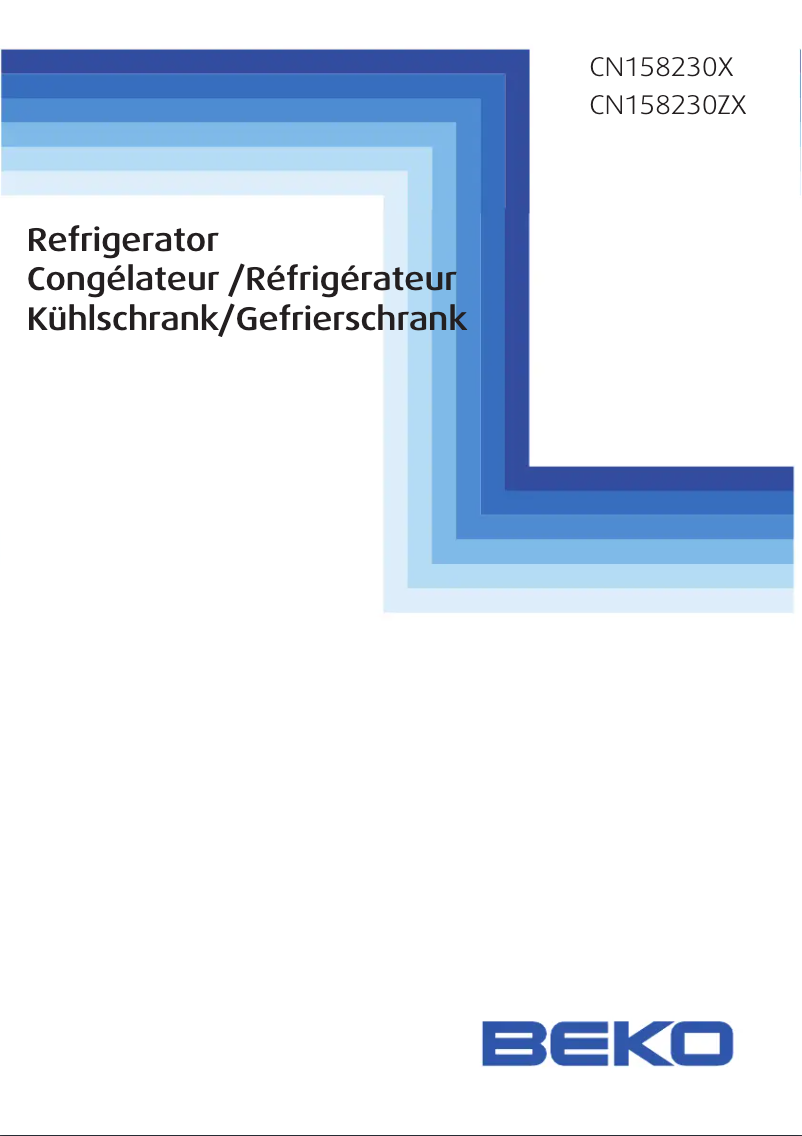 Page n°1 - Manuel utilisateur Beko CN 158230 ZX