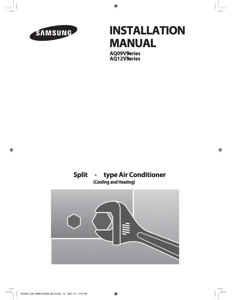 Page n°1 - Guide d'installation Samsung AQ09VBLN
