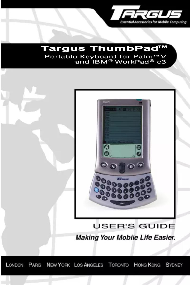 Page n°1 - Manuel utilisateur Targus ThumbPad Keyboard PA790U