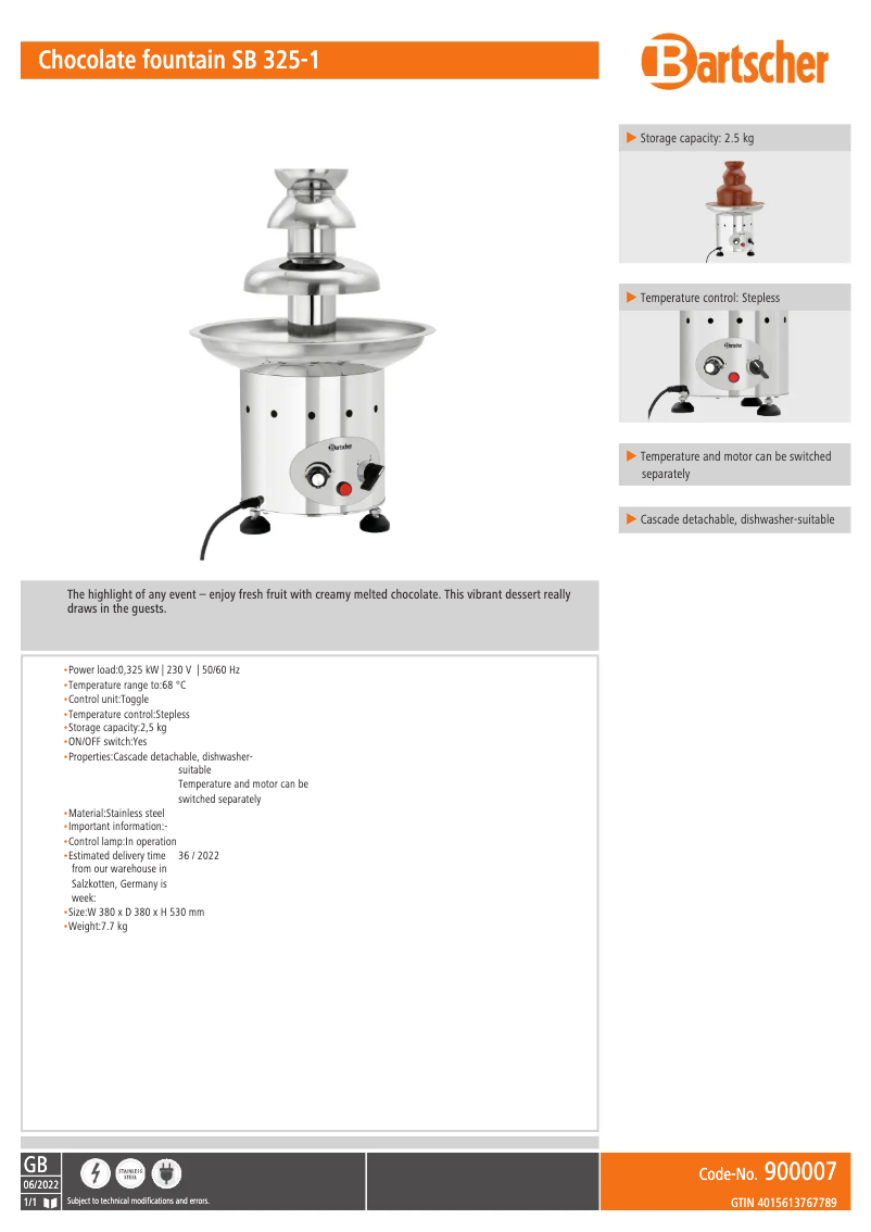 Image de la première page du manuel de l'appareil SB 325-1
