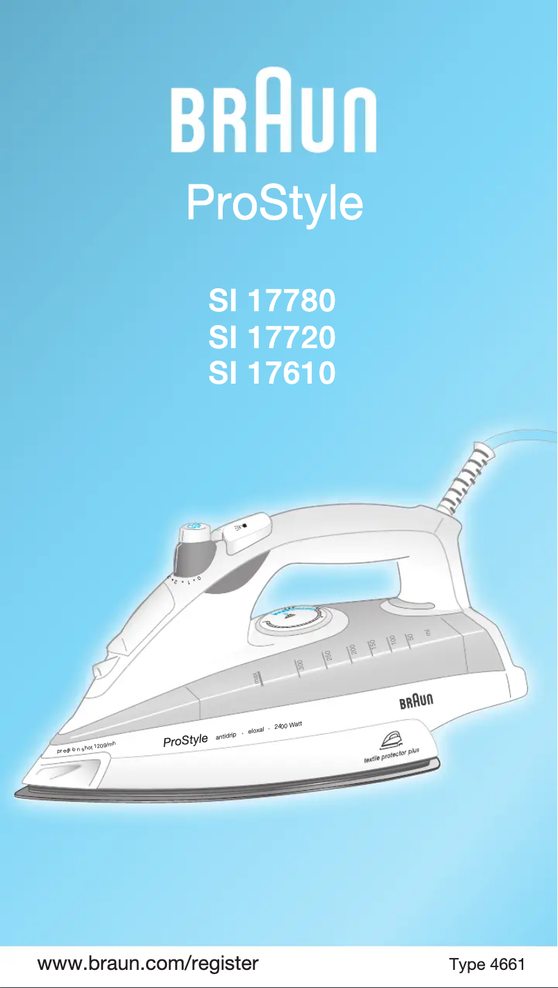 Page 1 de la notice Manuel utilisateur Braun ProStyle SI 17780