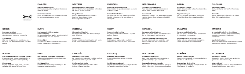 Page 1 de la notice Manuel utilisateur Ikea TOBIAS