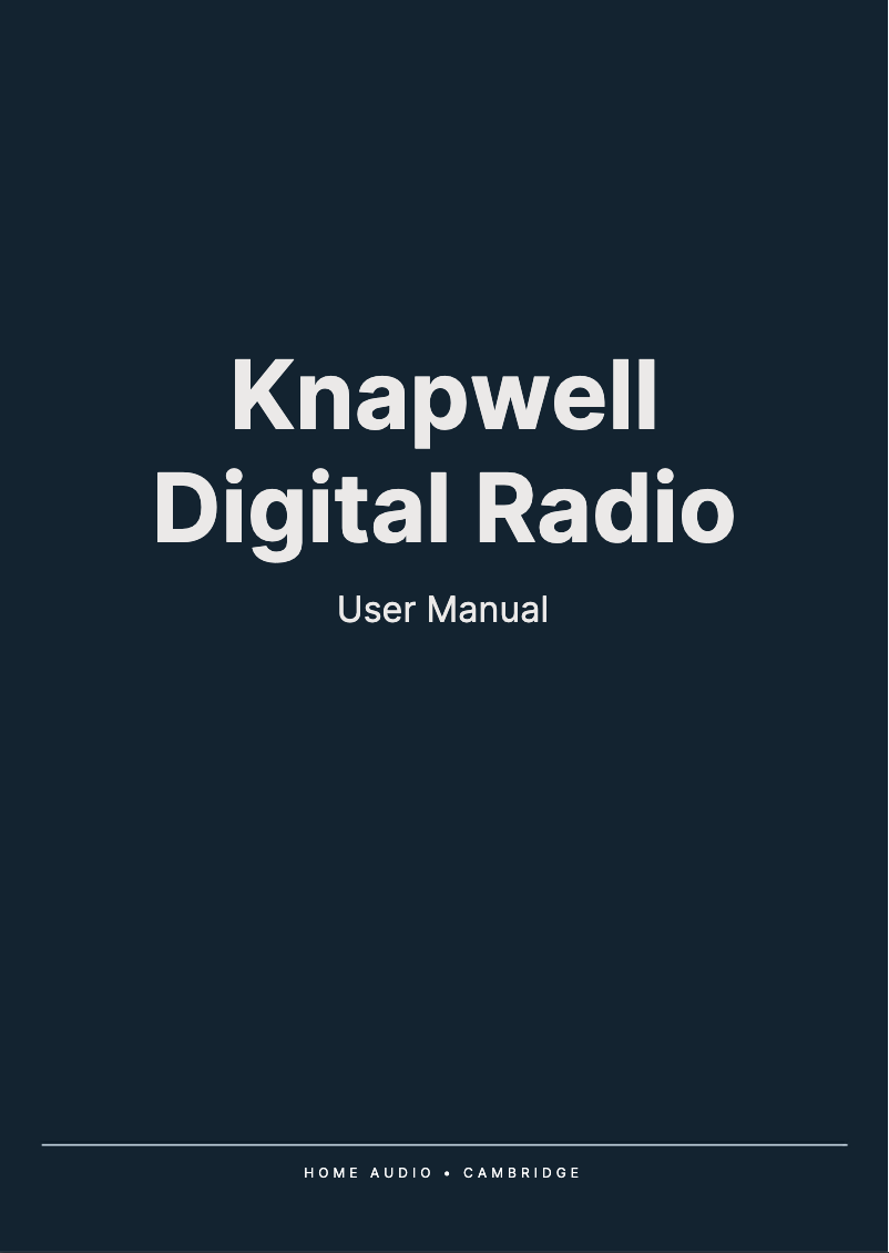 Page 1 de la notice Manuel utilisateur Majority Knapwell