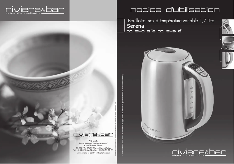 Image de la première page du manuel de l'appareil BT549A