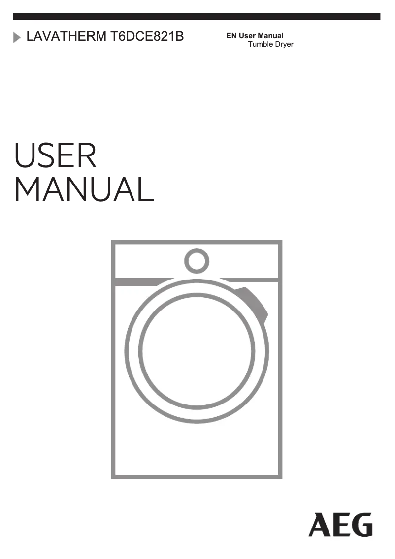 Image de la première page du manuel de l'appareil T6DCE821B