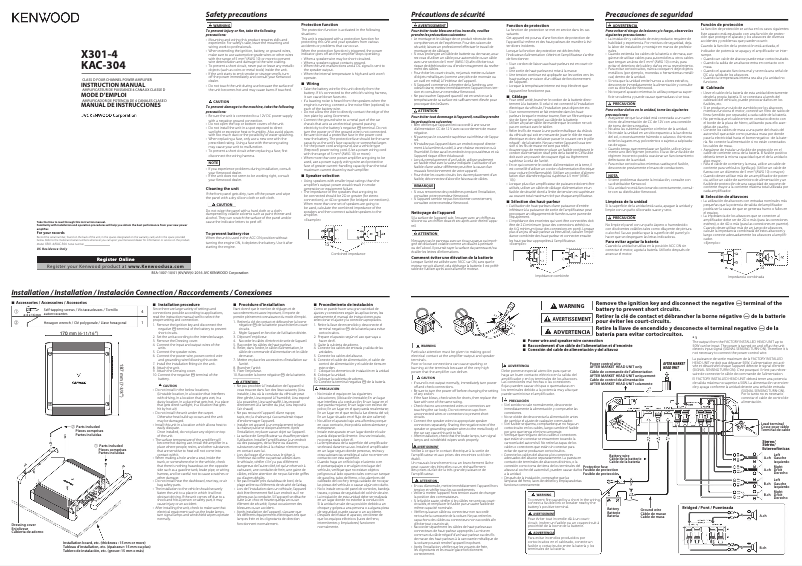 Imagen de la primera página del manual del dispositivo X301-4