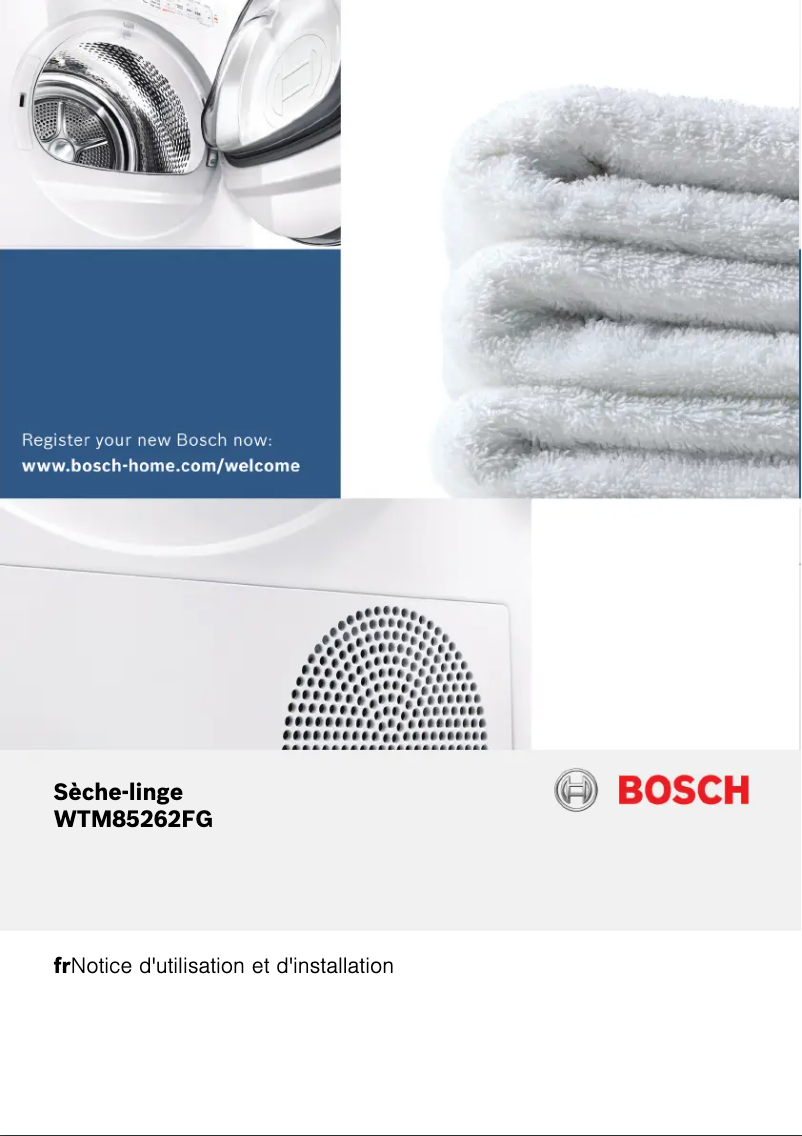 Page n°1 - Manuel utilisateur Bosch Serie 4 WTM85262FG