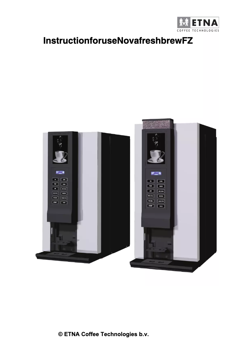 Page 1 de la notice Manuel utilisateur Etna Nova freshbrew FZ
