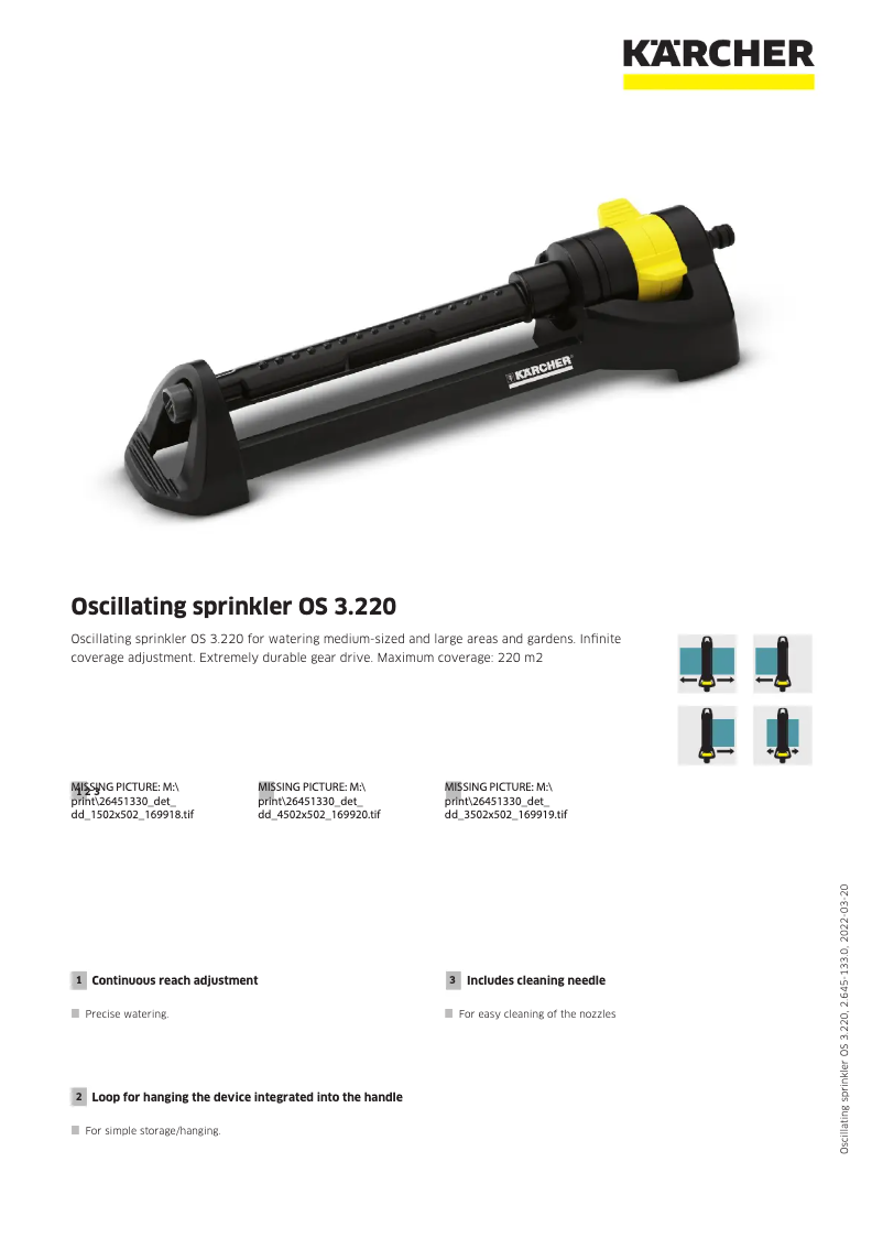 Page 1 de la notice Manuel utilisateur Kärcher OS 3.220