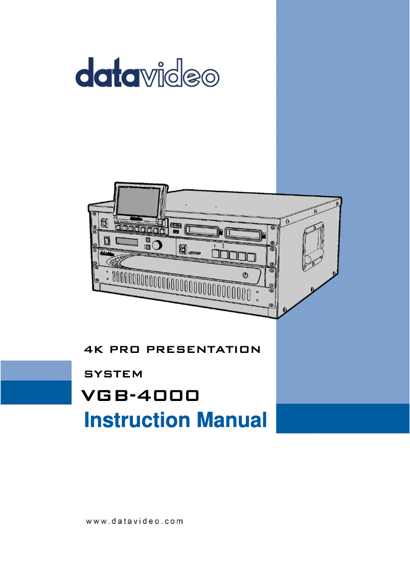 Image de la première page du manuel de l'appareil VGB-4000