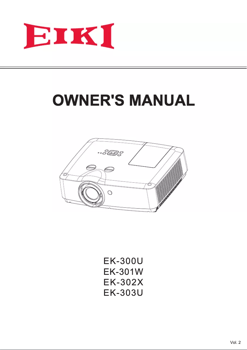 Page n°1 - Manuel utilisateur EIKI EK-300U