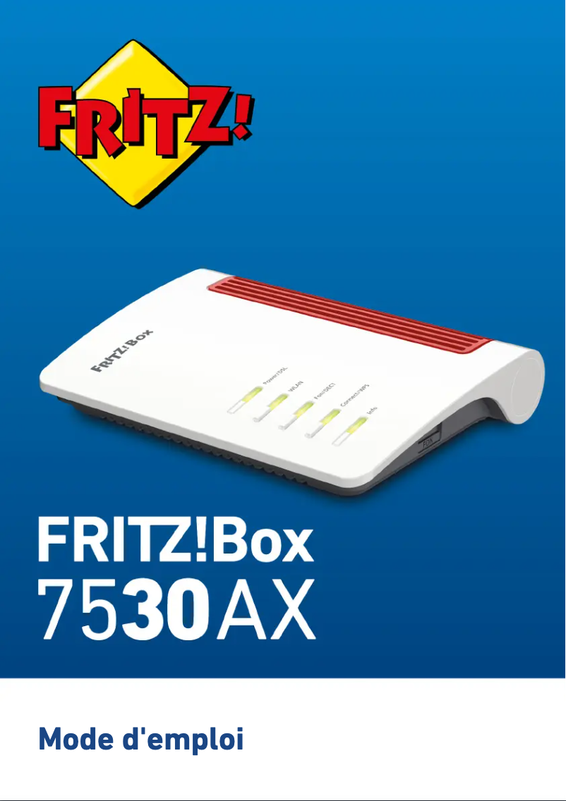 Page 1 de la notice Manuel utilisateur AVM FRITZ!Box 7530 AX