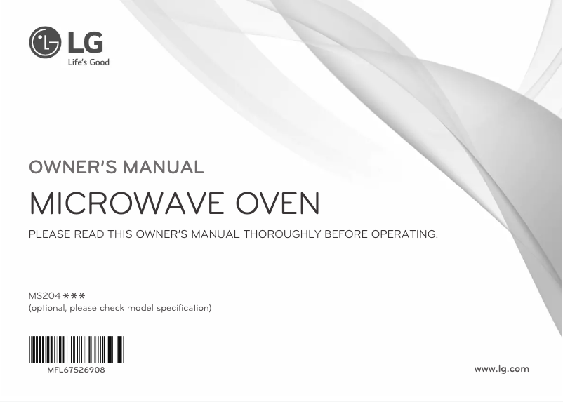 Page n°1 - Manuel utilisateur LG MS2042DS