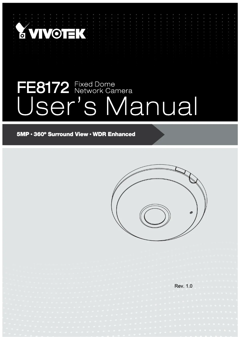 Page 1 de la notice Manuel utilisateur Vivotek FE8172