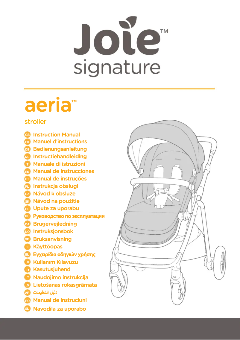 Page 1 de la notice Manuel utilisateur Joie Aeria
