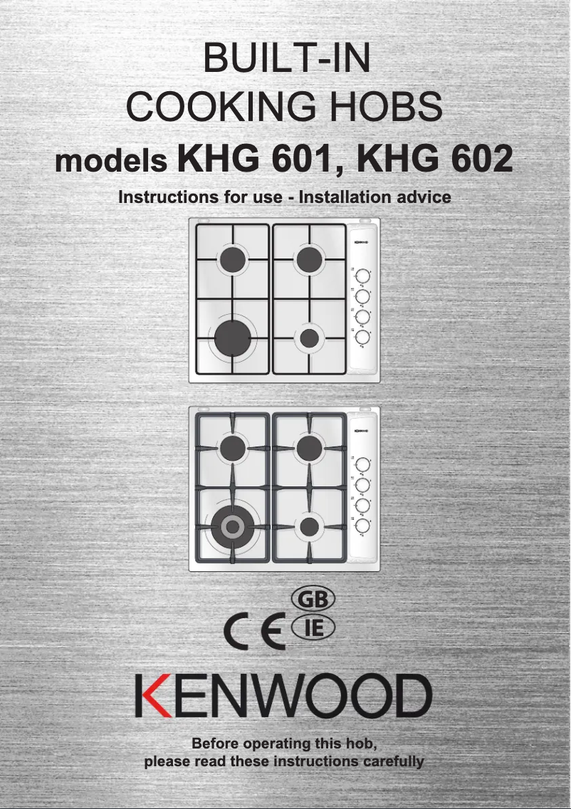 Page 1 de la notice Manuel utilisateur Kenwood KHG 601