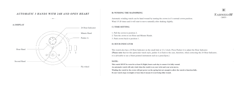 Page n°1 - Manuel utilisateur Earnshaw Grand Legacy ES-8088-02