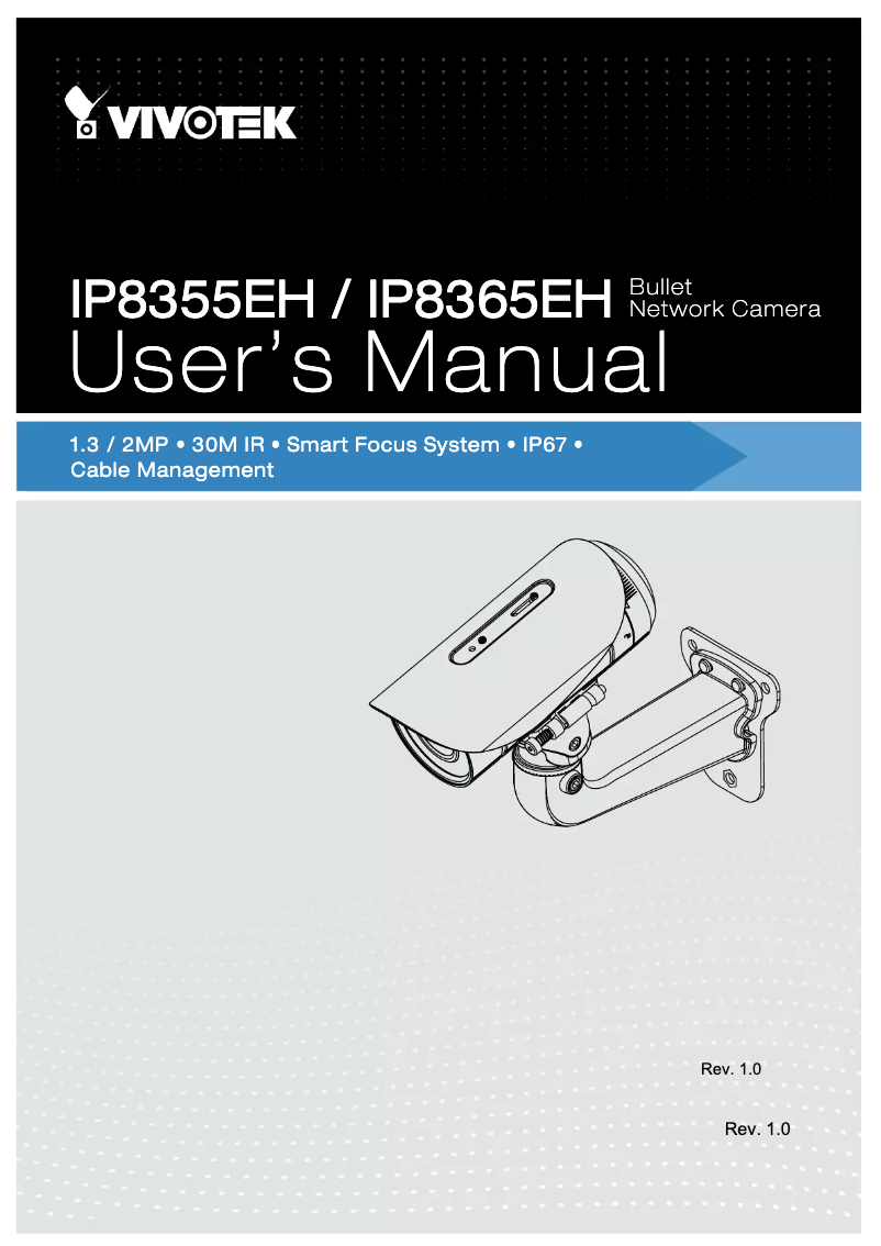 Page 1 de la notice Manuel utilisateur Vivotek IP8355EH