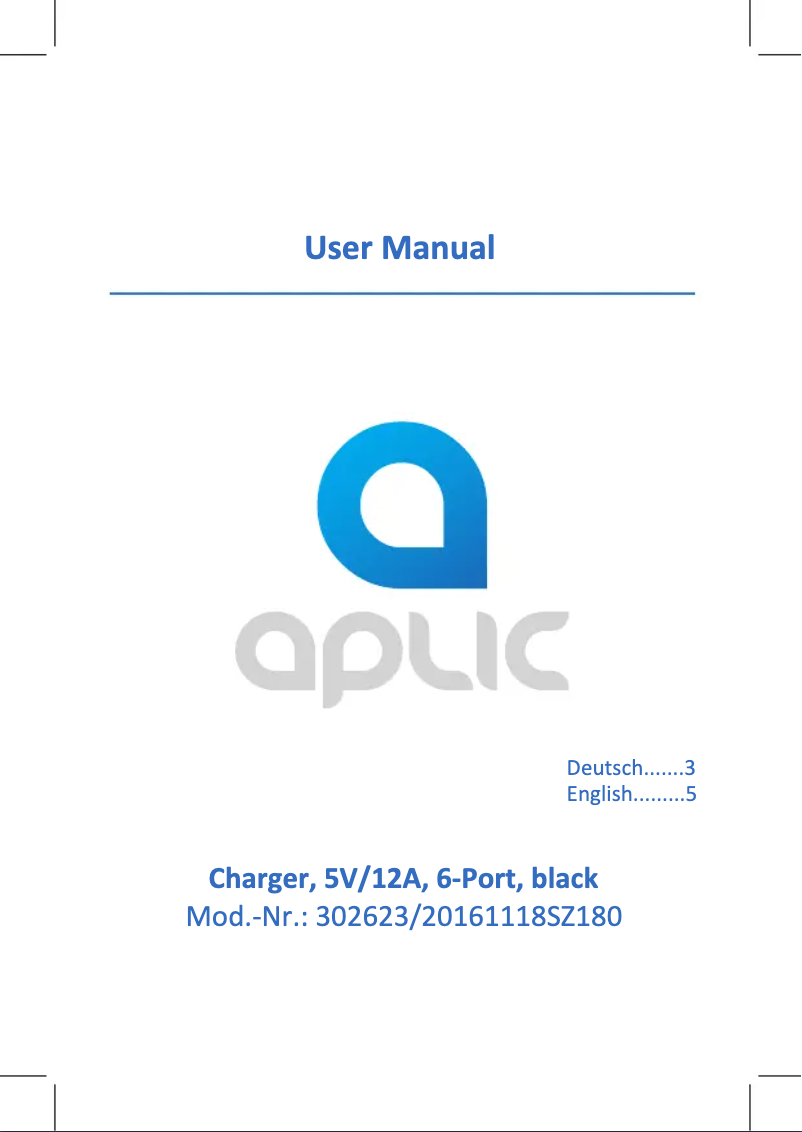 Page n°1 - Manuel utilisateur Aplic 302623