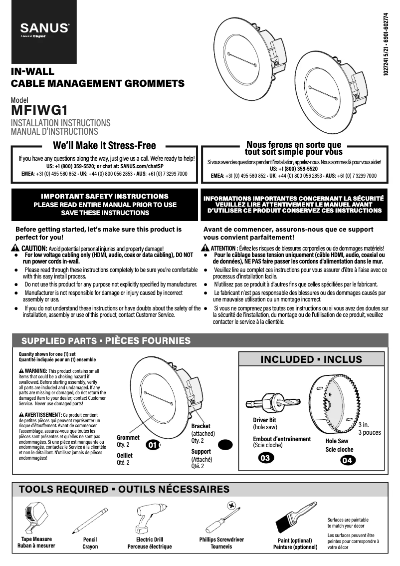 Image de la première page du manuel de l'appareil MFIWG1