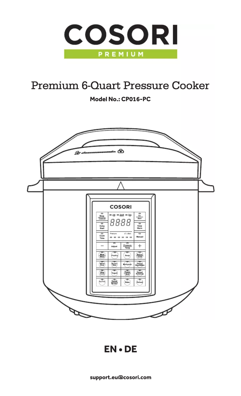 Page 1 de la notice Manuel utilisateur Cosori CP016-PC