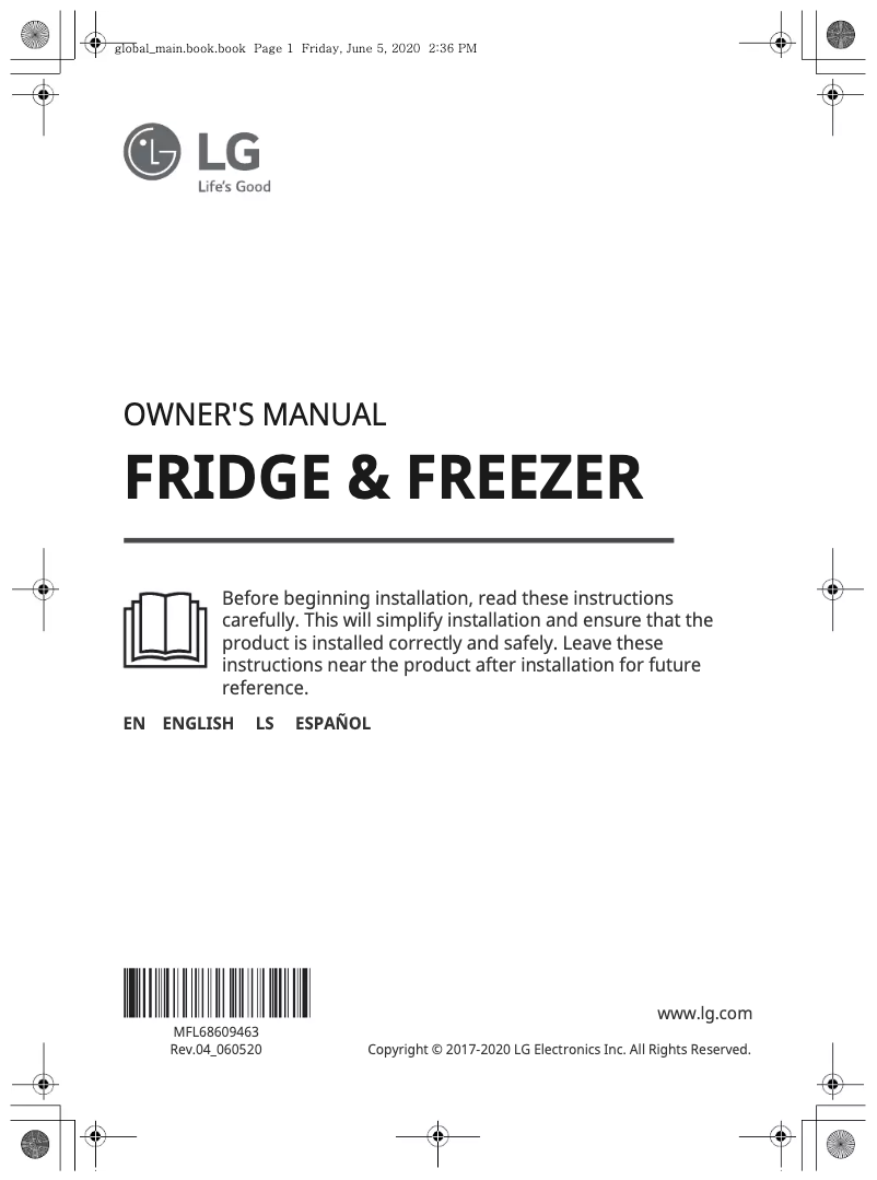 Page 1 de la notice Manuel utilisateur LG GT47SGP