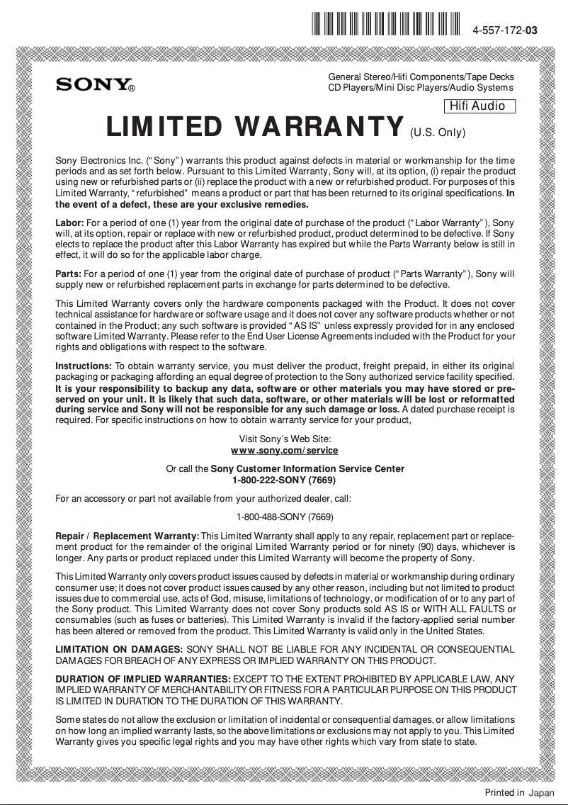 Page 1 de la notice Mode d'emploi Sony BDV-T79