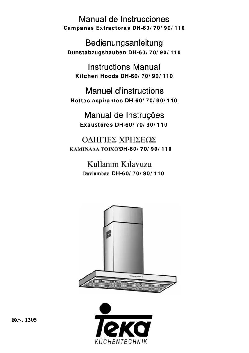 Page n°1 - Manuel utilisateur Teka DH 90