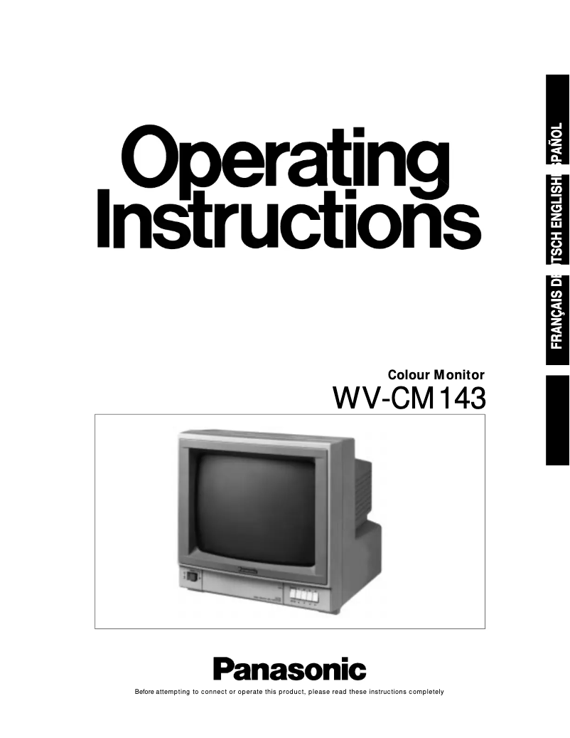 Page 1 de la notice Manuel utilisateur Panasonic WV-CM143