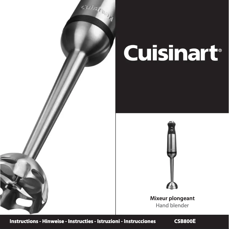 Image de la première page du manuel de l'appareil CSB800E