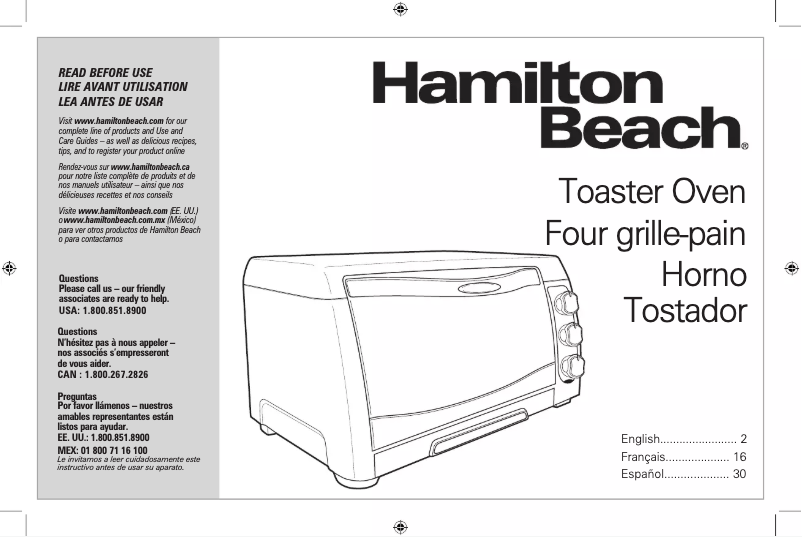 Page n°1 - Manuel utilisateur Hamilton Beach 31333D