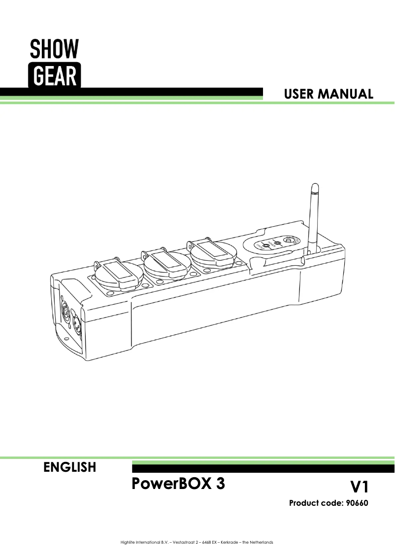 Página 1 del manual Manual de usuario Showtec PowerBOX 3