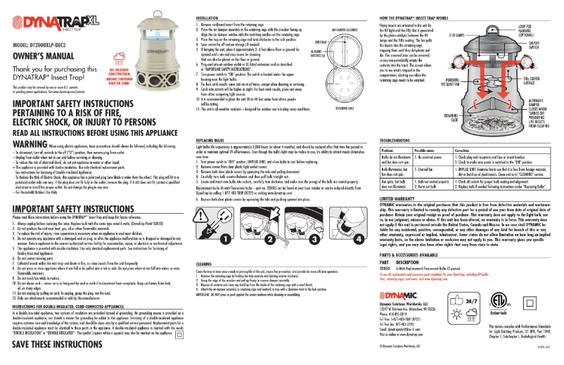 Image de la première page du manuel de l'appareil DT2000XLP-DEC2