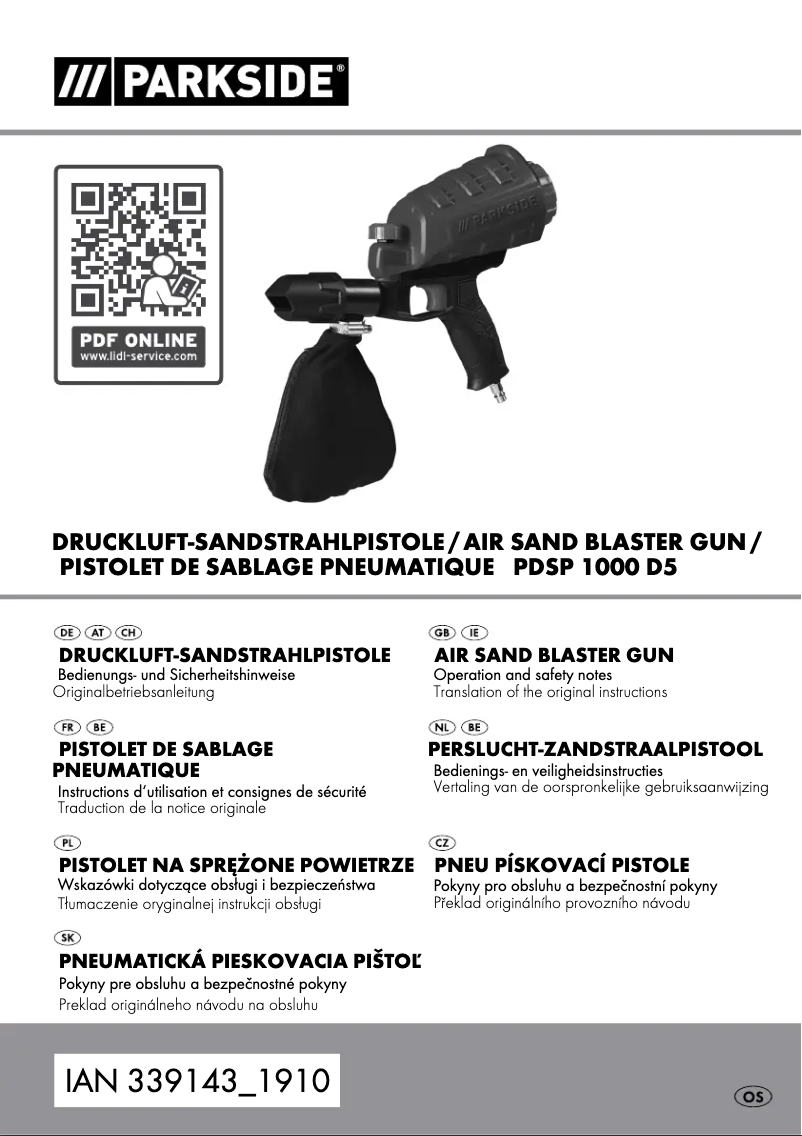 Page n°1 - Manuel utilisateur Parkside PDSP 1000 D5