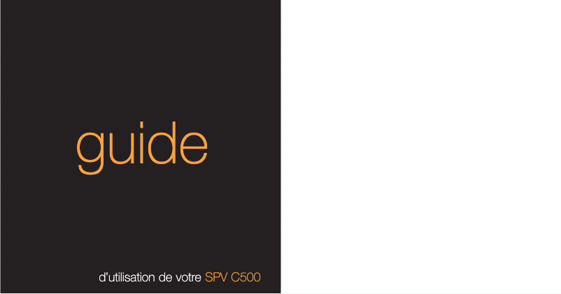 Page 1 de la notice Manuel utilisateur Orange SPV C500