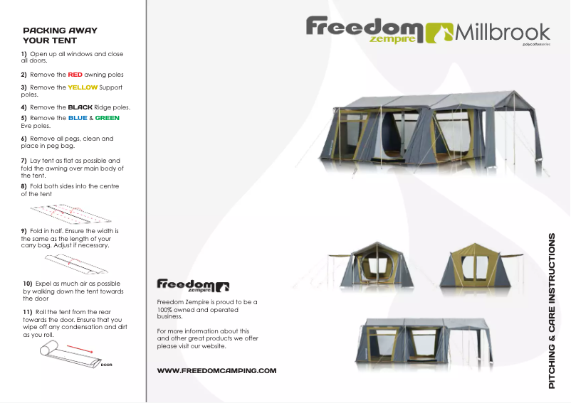 Page 1 de la notice Manuel utilisateur Zempire Millbrook