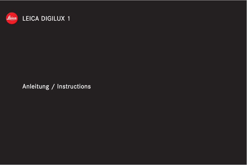 Imagen de la primera página del manual del dispositivo Digilux 1