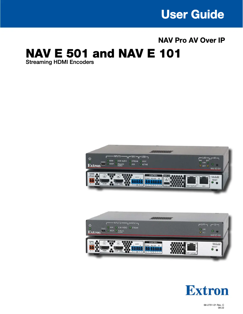 Imagen de la primera página del manual del dispositivo NAV E 101