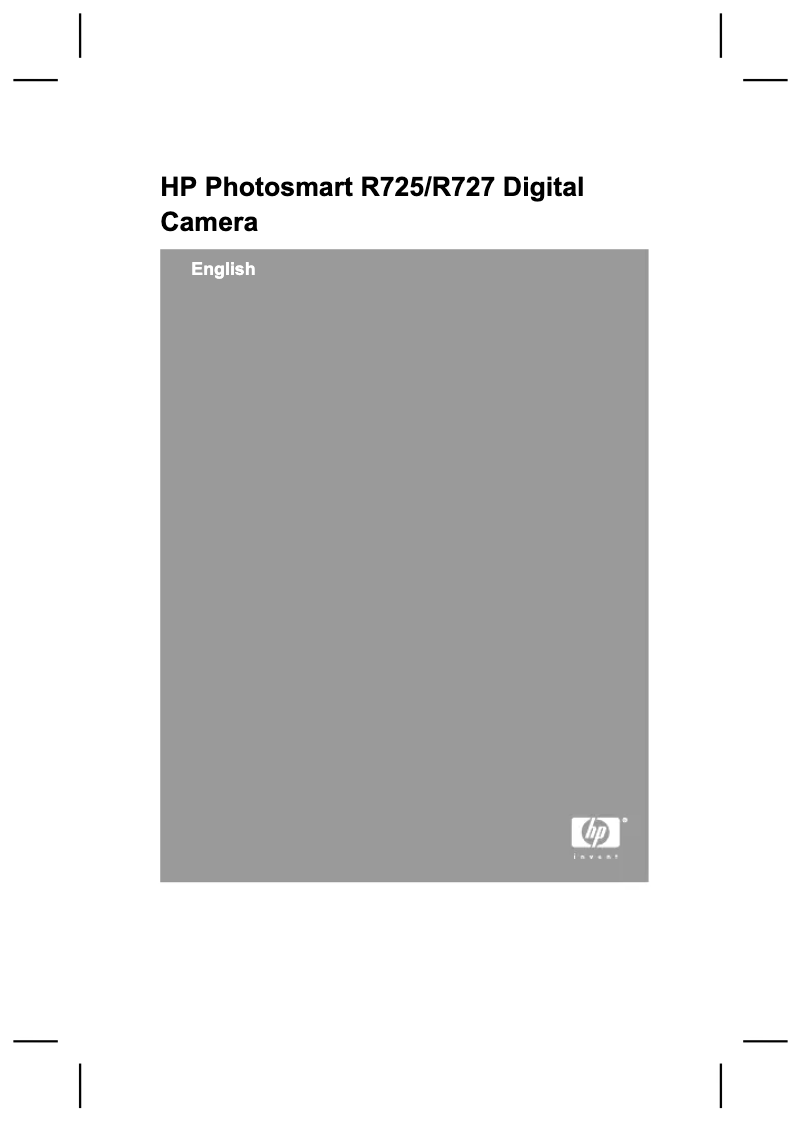 Page 1 de la notice Manuel utilisateur HP PhotoSmart R727