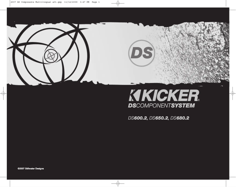 Página 1 del manual Manual de usuario Kicker DS68.2
